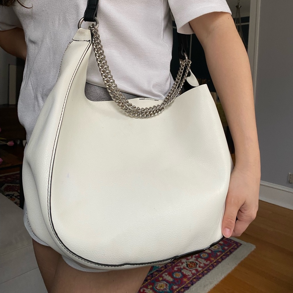 Zara large tote bag reversible black and white
